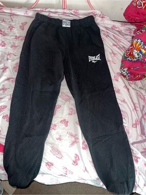Everlast Black Logo Jogger Pants